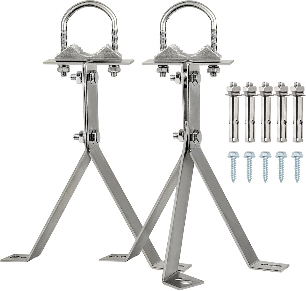 XRDS-RF Antenna Wall Mount - 10 Inch Heavy-Duty Stand Off Wall Mast Mount Windproof Mounting Bracket for TV Antenna Mast (2-Leg + 3-Leg) by XRDS -RF