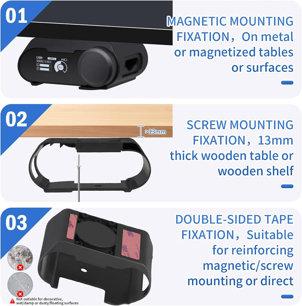 Under Desk Mount for SteelSeries Arctis Nova Pro, Elite and Omni Wireless Gaming Headset, Magnetic Holder for Arctis Nova Pro Wireless Base Station - Image 6