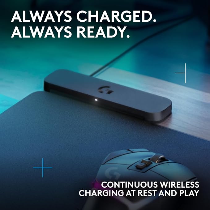 Logitech G POWERPLAY 2 Wireless Charging Mouse Pad - Black | For Logitech G compatible wireless mice only, for PC/Mac, cloth and hard surfaces included - Image 2