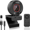 2K AI Webcam USB 3.0 with HDR 8X Digital Zoom & Microphone for PC | with Remote Control Plug and Play, Compatible with Zoom, Teams, Skype, Facetime, Meetings for Laptop Desktop Mac by Galyimage
