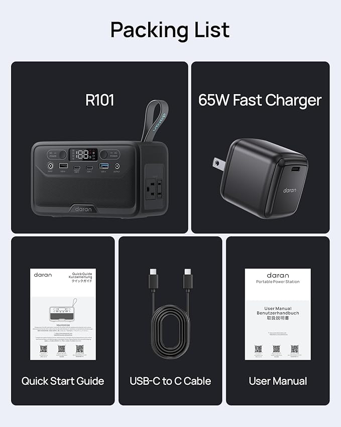 Portable Power Station 89.6Wh LiFePO4 Battery, Solar Power Bank with AC Outlet 100W/110V, USB-C PD Two-Way Fast Charging Small Generator for Laptop, Camping, Home, Office (65W Wall Charger Included) - Image 2
