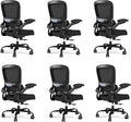 TRALT Office Chair - Ergonomic Desk Chair with Adjustable Lumbar Support, Mesh Computer Chair, Executive Chairs for Home Office Comfortable Lumbar Support Black Pack of 6 by TRALT