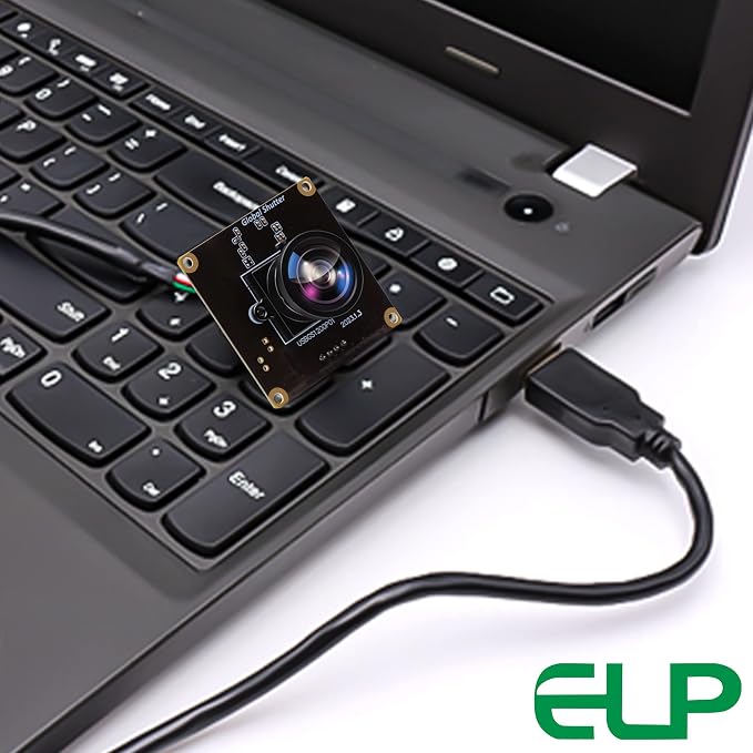 ELP High Speed Wide Angle Global Shutter USB Camera Module for Computer 1080P Mini UVC USB2.0 Webcam Board with 120degree No Distortion Lens AR0234 High Frame 90fps Web PC Camera Board for Laptop - Image 7
