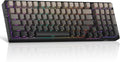 MageGee LIGHT100 Wireless Creamy Keyboard, Gasket Structure Hot Swappable, 2.4G/USB-C/BT5.0 RGB Backlit Mechanical Gaming Keyboard for Win/Mac/PC, 8000mAh Battery, Side Printed PBT Keycap, Black by MageGee