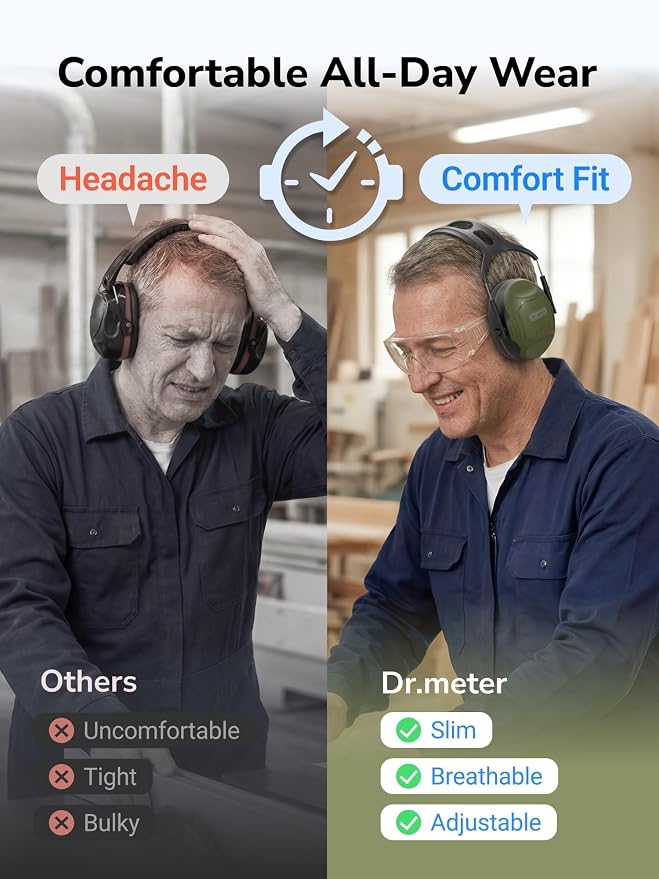 Dr.meter Ear Protection Ear Muffs, Noise Cancelling Headphones for Adults | 34dB Noise Reduction Earmuffs for Kids Autism Sensory, Hearing Protection in Range, Mowing, Work, Concerts Monster Jam C06 - Image 2