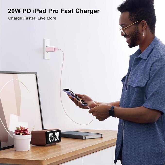 iPhone 17 16 15 Charger Fast Charging 10FT, 20W USB C Charger Block & Cable | 2Pack [Apple MFi Certified] 20W Type C Charger & 10FT Long Type C Charging Cord for iPhone 17/17 Pro/17 Pro Max/16 15 Pro Max - Image 7