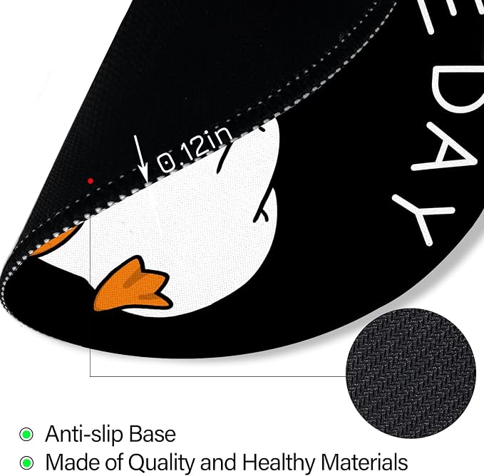Funny Cute Work Mouse Pad, Small Round Mousepad for Desk, Laptop | Mini Travel Wireless Mice Pad for Computer, Office Accessories, Coworker Gifts, 8.6 x 8.6 inch - Image 6