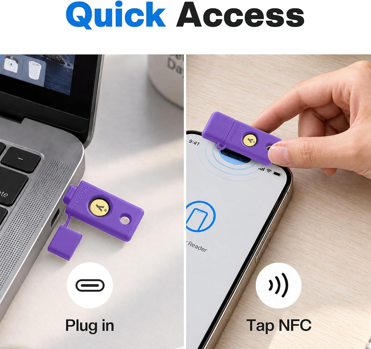 Silicone Case for YubiKey 5C NFC, Purple - Image 5