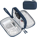 FYY Electronic Organizer, Travel Tech Pouch Bag, Cable Organizer Navy | Wrist Strap, Waterproof, Double Layers Portable Electronics Travel Carrying Case for Cord, Charger, Daily Business Trips Use by FYY