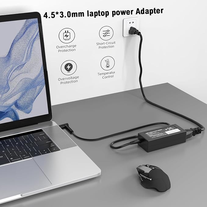 65W Laptop Charger for HP Pavilion/Model 14 15 17,Notebook,Stream,ProBook | Compatible with For HP Pavilion X360 11 14 15 17,Stream 11 13 14,Envy 13 15 X360,Elitebook 840 G5,Probook,Zbook,Notebook - Image 6