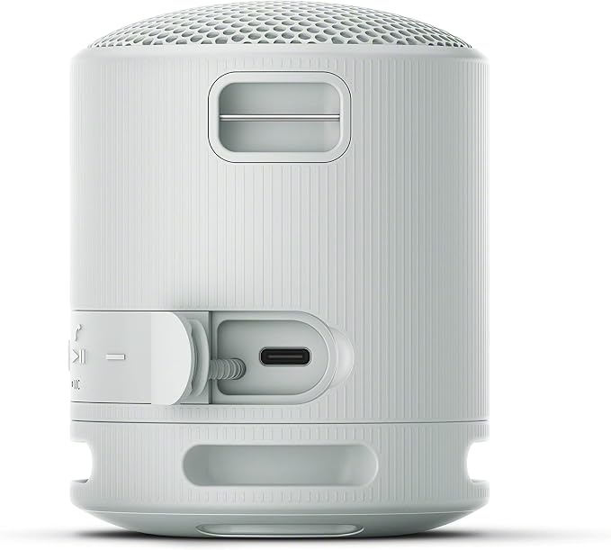 Sony SRS-XB100 Wireless Bluetooth Portable Lightweight Speaker, Light Gray | 16 Hr Battery, Super-Compact Travel Speaker, IP67 Waterproof & Dustproof Shower Speaker, Versatile Strap, Hands-free Calling - Image 7