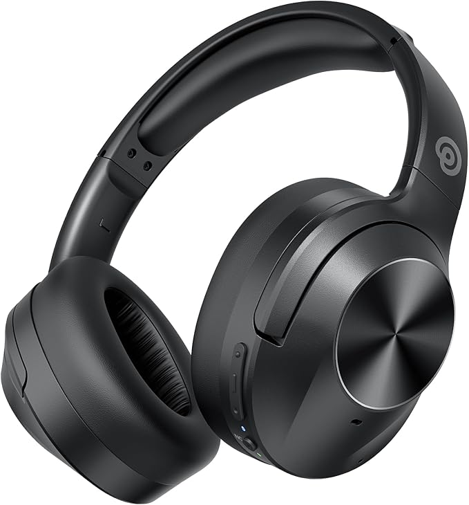 Upgrade Pro‑Level Hybrid Active Noise Cancelling Headphones | HD Sound, Wireless Bluetooth Headphones Over The Ear Unequaled Comfort, Vivid Deep Bass, for Home Office Travel Gift, Black by Videadio