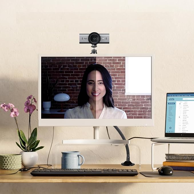 Brio 101 Webcam Stand, Magnetic Webcam Clamp Mount Holder Compatible with Logitech Brio 101 100/Brio 301 300/Brio 501 500/Brio 4K/C270/C310 webcams - Image 5