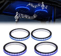 KEMIMOTO 6.5” RGB Car LED Speaker Rings Compatible with UTV SUV Marine RV | Speaker Ring Lights Music Sync Dreamcolor Interior Lighting for 6.5 inch Speakers (4 Pack) by kemimoto