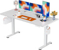 ErGear Height Adjustable Electric Standing Desk, 55 x 28 Inches Sit Stand up Desk, Memory Computer Home Office Desk, White by ErGear