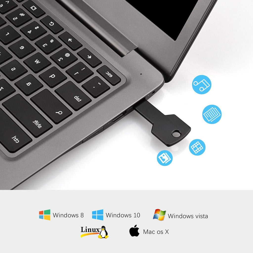 16GB USB Flash Drive 5 Pack Metal Thumb Drive USB 2.0 Flash Memory Stick - Image 4