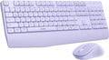 seenda Wireless Bluetooth Ergonomic Keyboard Mouse Combo, Full Size, Purple | USB/Bluetooth multi-device switching, with wrist rest, number pad, and quiet operation for PC, laptop, Mac, MacBook, and iPad by seenda-JustBeYourself