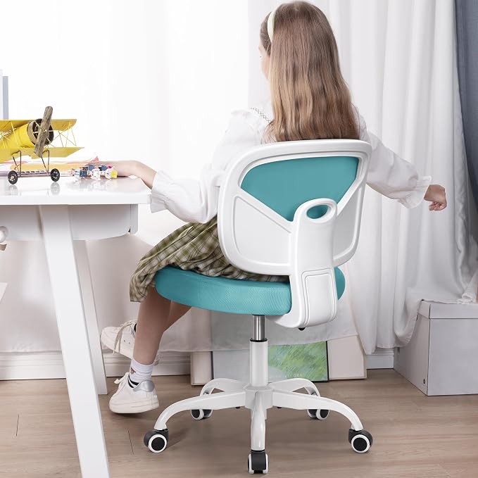 Kids Desk Chair, Pink Study Chair for Boys Girls with Height Adjustable, Swivel Mesh Task Student Chairs for 4-12, Growing Teen Office Chair for Home/School/Office (Teal) - Image 4