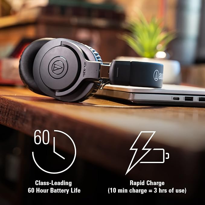 Audio-Technica ATH-M20xBT Wireless Over-Ear Headphones, Black - Image 5