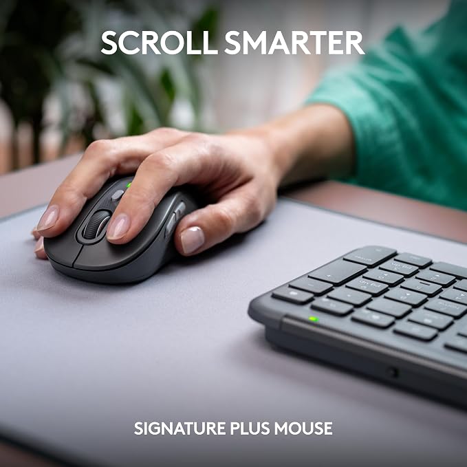 Logitech MK955 Signature Slim Wireless Keyboard Mouse Combo | For larger hands, quiet typing and clicking, switch across three devices, Bluetooth, Multi-OS, for Windows and Mac - Image 9