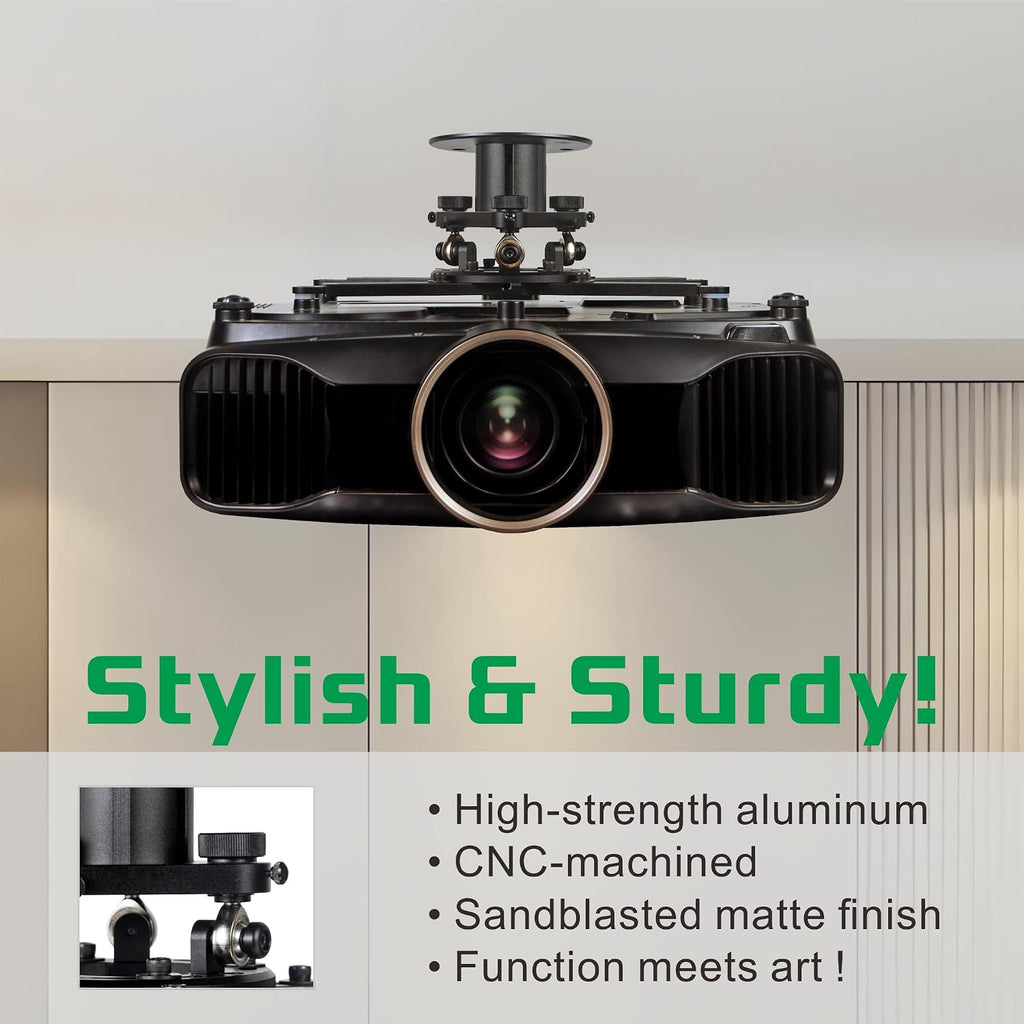 Projector Ceiling Mount, Low Profile 5", 55lbs Max, Silver,LC1212 - Image 3