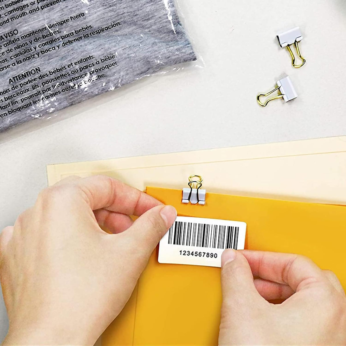 3"x2" 3-Proof Direct Thermal Barcode Shipping Labels for Zebra LP2844 GK420D GK420T ZD421 ZD420, 12 Rolls 8400 Pcs 2x3 Strong Adhesive Return Address Label Used with Rollo MUNBYN Arkscan - Image 5