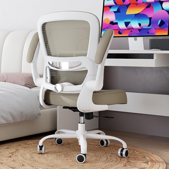 TRALT Office Chair - Ergonomic Desk Chair with Adjustable Lumbar Support, Mesh Computer Chair, Executive Chair for Home Office Comfortable Lumbar Support (1, Khaki) - Image 9