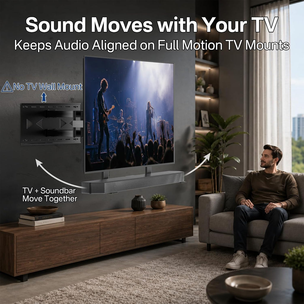 Soundbar TV Mount for Samsung, LG, Sony&Vizio Soundbar for 200mm-600mm VESA - Image 5