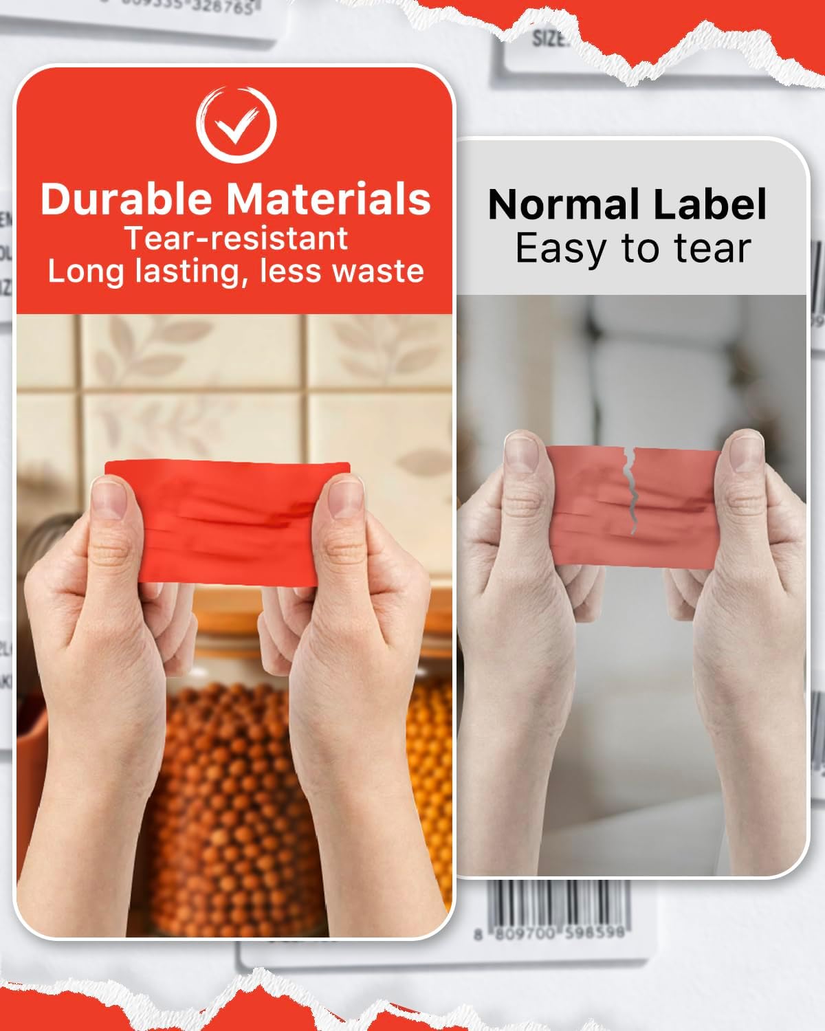 iEager 3x1 Inch Thermal Labels, Red Durable Thermal Printer Stickers - Image 4