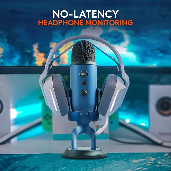 Logitech Creators Blue Yeti USB Microphone for PC, Mac, Gaming, Streaming, Podcasting, Studio and Computer Condenser Mic with Blue VO!CE Effects, 4 Pickup Patterns, Plug and Play - Midnight Blue | Mac, Gaming, Streaming, Podcasting, Studio and Computer... - Image 6