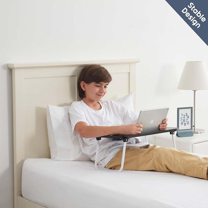 Laptop Bed Tray Table, Laptop Stand, Portable Lap Desks with Foldable Legs, Reading Desk for Sofa Couch Floor - Small - Image 7