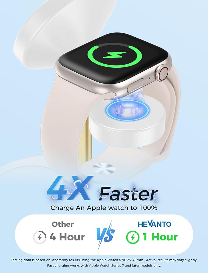 2026 3 in 1 Wireless Charging Station for Apple MagSafe Charger, 15W Fast Magnetic Mag-Safe Charger Stand for iPhone 17 16 15 14 13 12 Apple Watch AirPods Series, Gold&White - Image 5