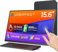 UPERFECT 15.6'' 1080P Touchscreen Portable Monitor with Battery 8000mAh | 125% sRGB Travel Monitor with Bluetooth Keyboard, Kickstand, Bag, VESA, Ultra-Slim External Screen for Laptop, PC, Phone by UPERFECT
