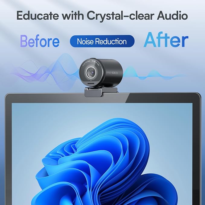EMEET SmartCam S800 4K Webcam for Streaming, 1/2'' Sensor, Supports HDR | PDAF&TOF Dual-autofocus, 1080P@60fps, 2 Noise-Cancelling Mics, 40°-73° FOV, Perfect for Live Streaming & Online Meetings - Image 6