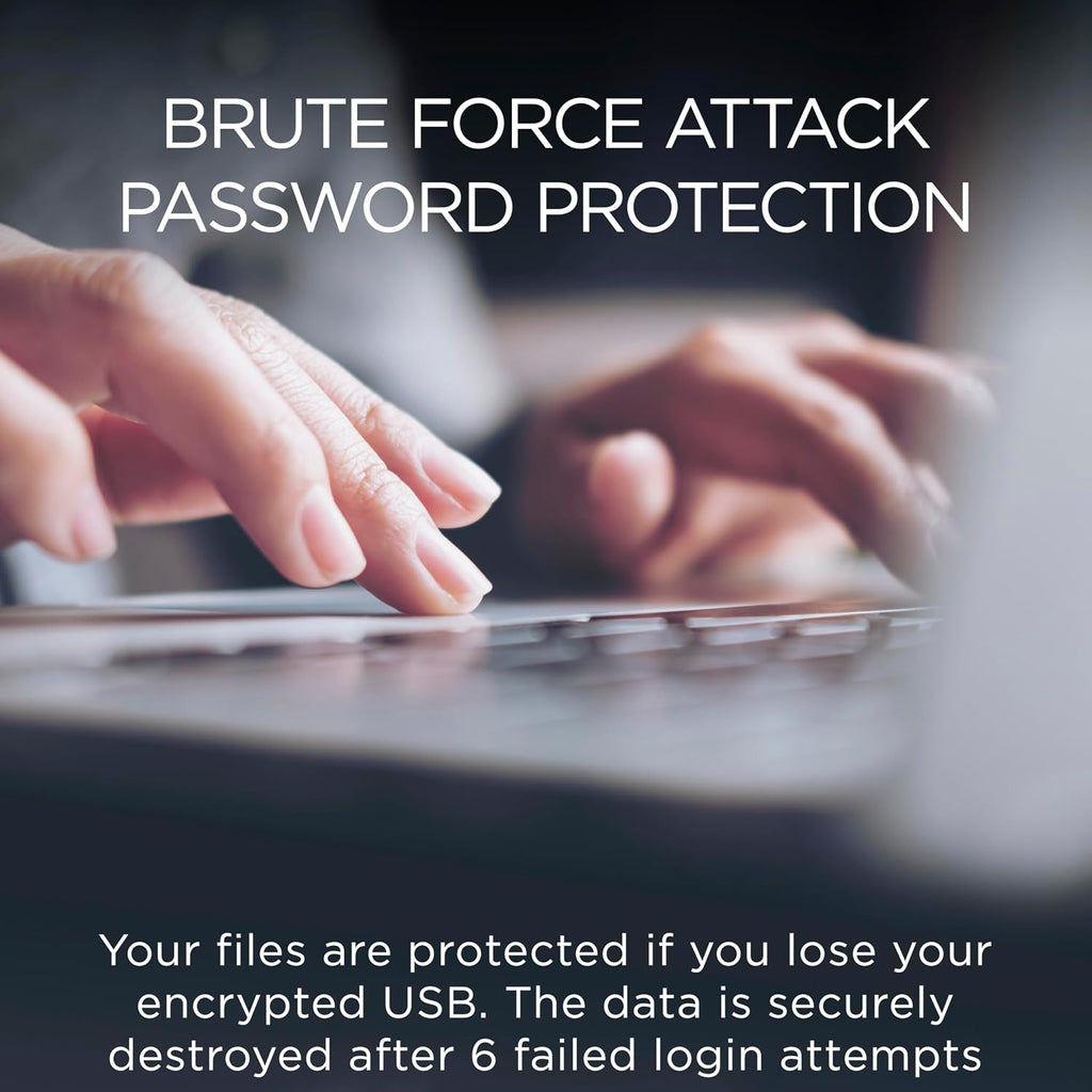 Integral 32GB Crypto-197 256-Bit Hardware Encrypted 3.0 Secure Dual Password Flash Memory Drive - Certified to FIPS 197, Brute-Force Password Attack Protection & Rugged Double-Layer Waterproof Design - Image 2