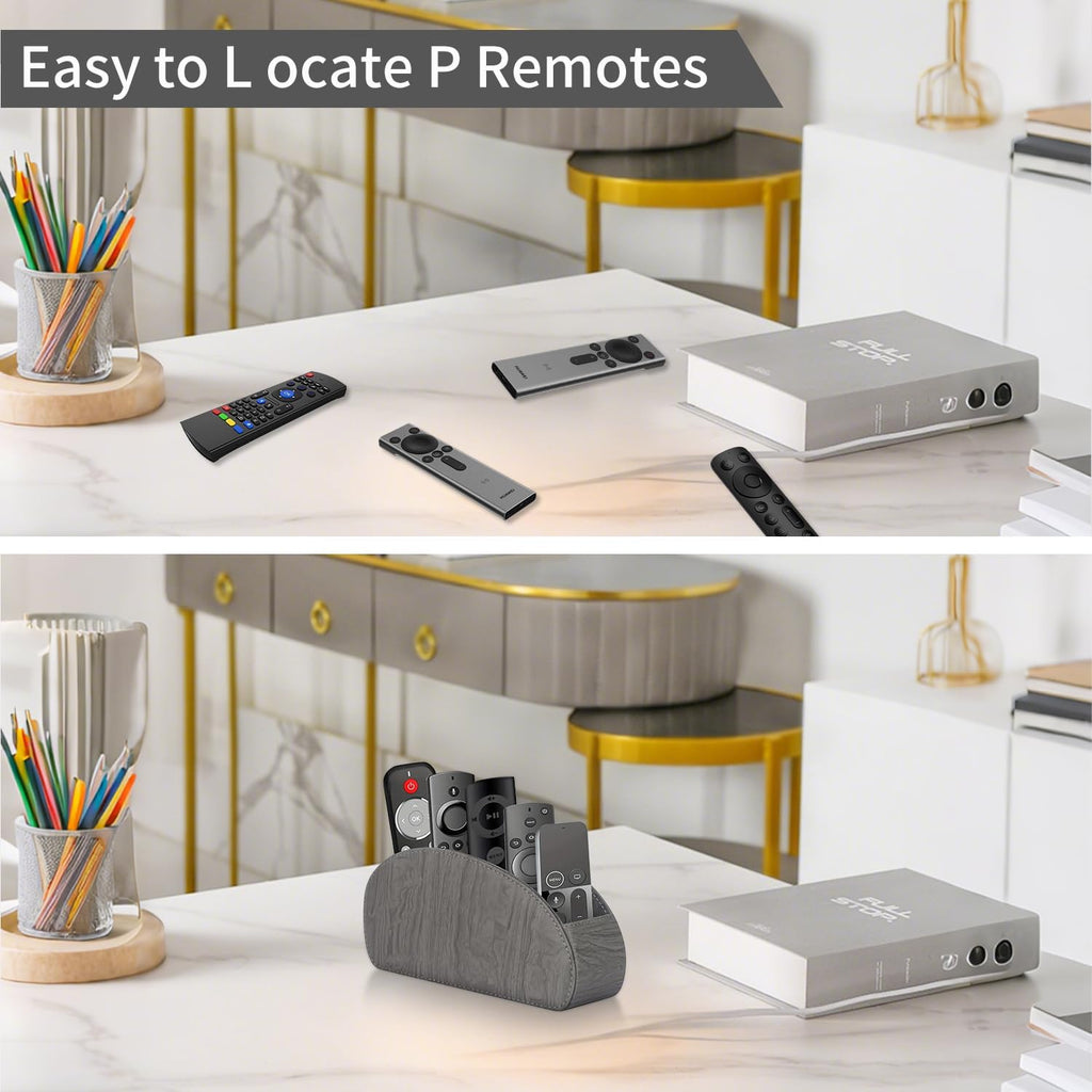 TV Remote Control Holder,Remotes Caddy for Table,Desk Nightstand Organizer - Image 5