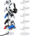 Kytok Gamer Gifts, Headset Stand 5 Tiers with Cable Organizer, Controller Stand Compatible with PS5/Xbox/Nintendo Switch/PS Portal/PS4, Headset Holder & Controller Holder for 10 Packs Controller by Kytok