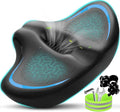 Noseless Bike Seat Cushion for Men & Women - Extra Padding & Comfort Wide Bicycle Seat, Oversized Comfortable Saddle for Peloton Bikes, Exercise Bikes, Electric Bikes, Cruiser Bikes by Moreergonomicoversizedbikeseat