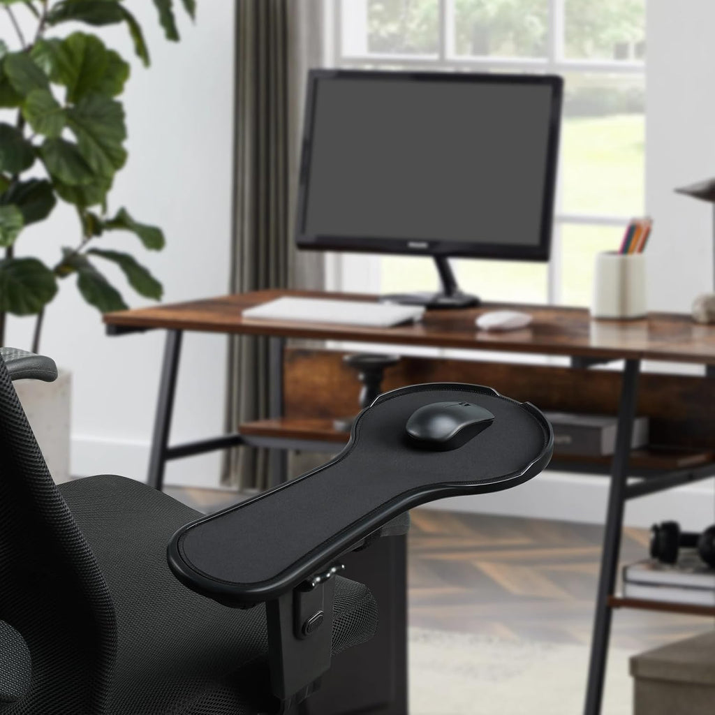 Upgrade Chair arm Mouse pad, Ergonomic Arm Rest Mouse Pads for Chairs and Desk, Adjustable Mouse Tray,Forearms Pressure Relief Computer Desk Extender, Black (Black（YU8351）) - Image 5