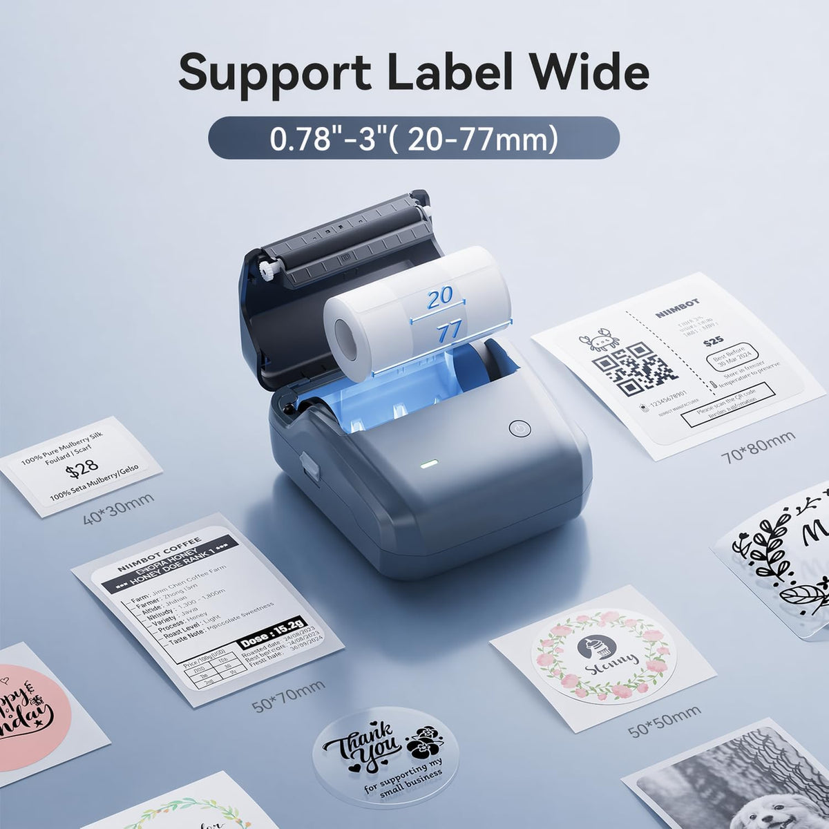 NIIMBOT B31 Label Maker , Bluetooth Thermal Label Printer for Retail, Blue - Image 4