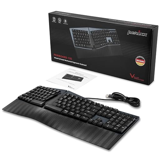 Perixx PERIBOARD-535BL [Firmware Updated] Wired Ergonomic Mechanical Keyboard - Full-Size - Low-Profile Blue Clicky Switches - Compatible with Windows and macOS - Image 13
