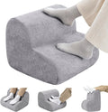 Foot Rest for Under Desk at Work,Ergonomic 2-Height Sponge Foot Stool for Office, Home,Sofa & Gaming Chair, Desk Accessories Footrest Cushion to Support Legs,Relax Ankles & Relieve Pain(A-Light Gray) by GOOYIAM
