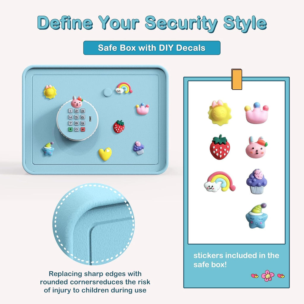 Goldenkey Kids Mini Safe Small Cash Box, Money Security Safe, Piggy Bank - Image 3