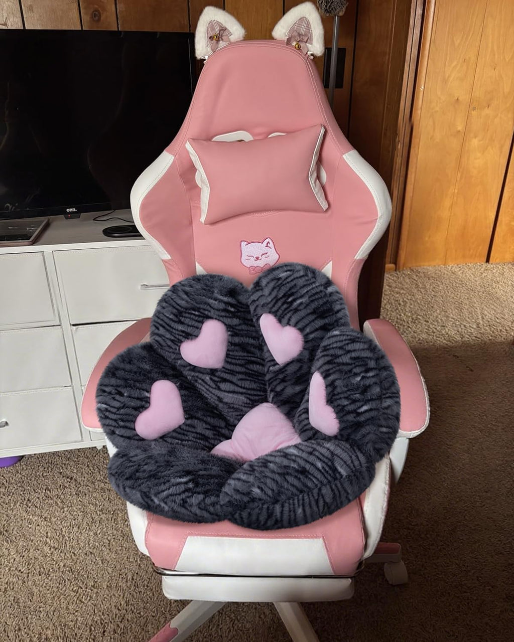 MOONBEEKI Cat Paw Cushion Chair Comfy Kawaii Plush Seat Cushions - Image 6