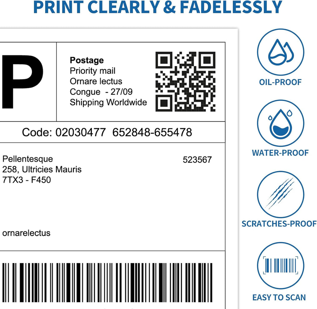 Half Sheet Shipping Labels - 20000 Counts, 8.5” x 5.5” Self Adhesive Shipping Label White Internet Mailing Labels 2 Per Page, Laser & Inkjet Printer Compatible [10000 Sheets 8.5” x 11”] - Image 5