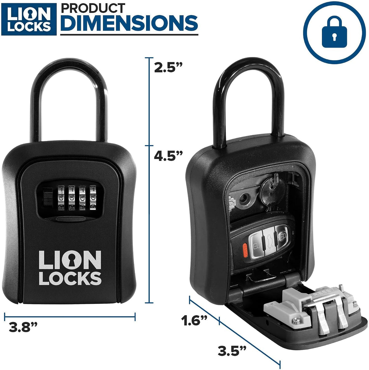 Lock Box for Keys, 12 Pack Black - Secure Key Safe Solution with Combination Lock for Homes, Real Estate, Businesses, Gyms, Schools - Image 4