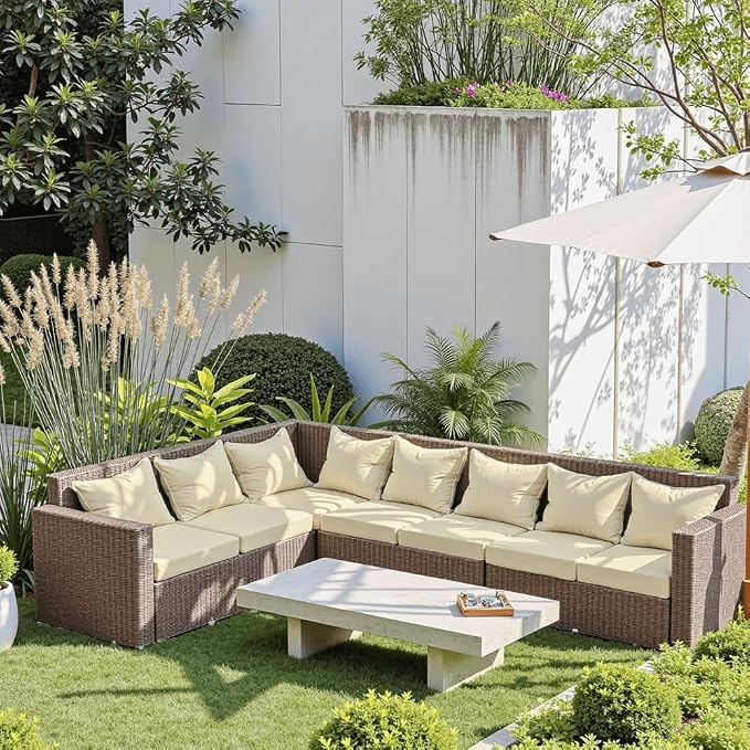 PatioGlow Outdoor Seat Cushion Set 22 x 24 x 4 Inch, Waterproof & Fade Resistant Patio Furniture Cushions with Removable Cover and Ties, Thick Deep Seating Pads for Outside Chair Sofa Couch, Yellow - Image 2