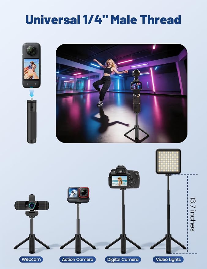 Pro UHD 4K/30fps Webcam with Tripod, External USB Camera for PC/Laptop | Dual noise-cancelling mics | Auto-focus | Wide-angle | Low-light correction | 360° rotation | CMOS sensor | Plug and Play - Image 6