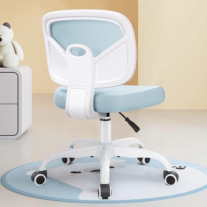 Kids Desk Chair, Pink Study Chair for Boys Girls with Height Adjustable, Swivel Mesh Task Student Chairs for 4-12, Growing Teen Office Chair for Home/School/Office(Light Blue) by Primy