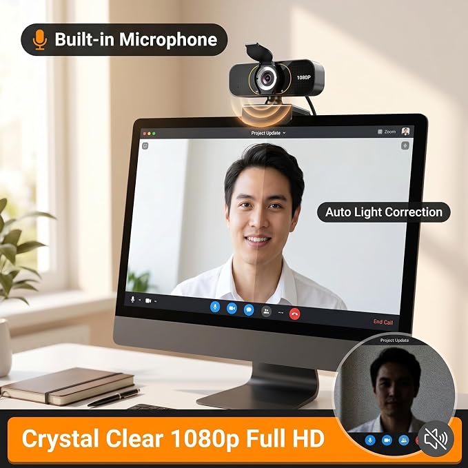 the Webcam for PC that Just Works - Every Time All Platforms | Plug and Play No Driver Needed, Crystal Clear 1080p Full HD, Your Privacy Physically Protected, Mount It Anywhere in Seconds - Image 3
